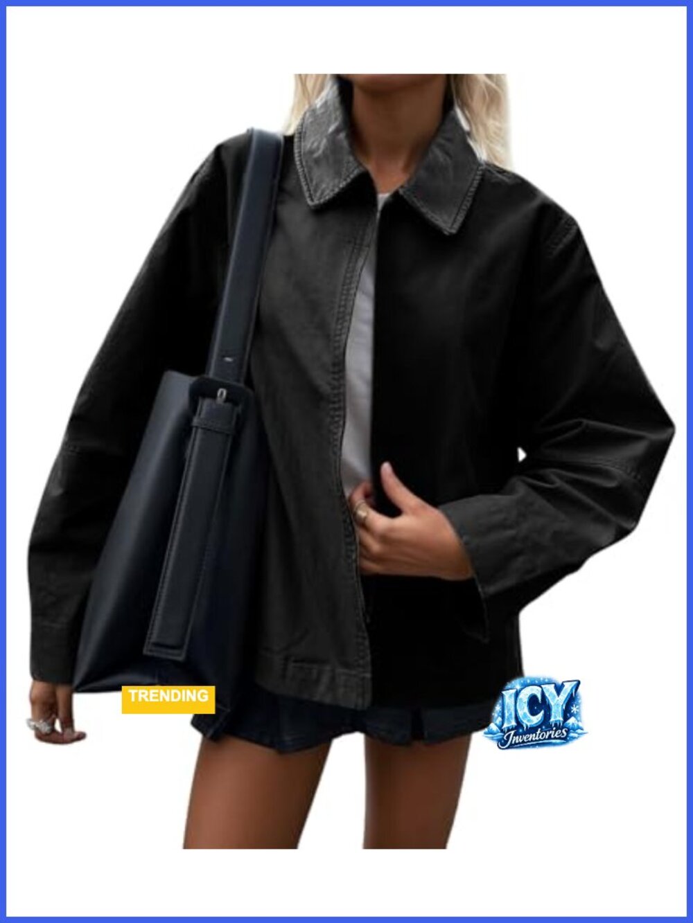 Women Barn Jacket Zip Up Cotton Canvas Oversized Lightweight Coat